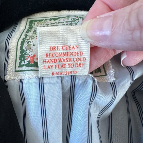 Flying Tomato Black Long One-Button Tuxedo Blazer Satin Trim Lapel & Pockets M - Picture 12 of 12